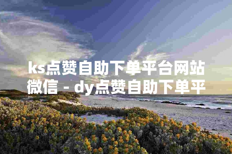 ks点赞自助下单平台网站微信 - dy点赞自助下单平台网站下载