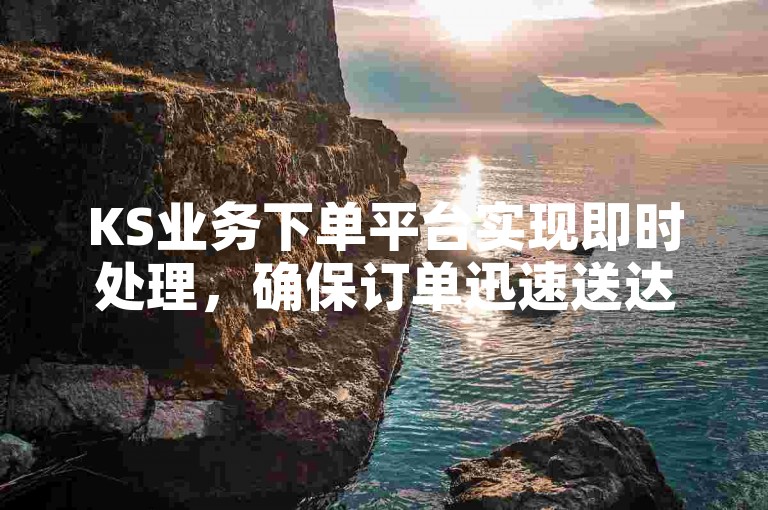 KS业务下单平台实现即时处理，确保订单迅速送达。