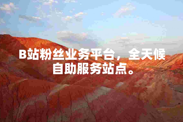 B站粉丝业务平台，全天候自助服务站点。
