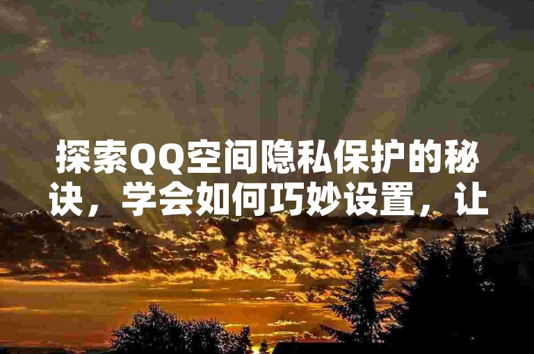探索QQ空间隐私保护的秘诀，学会如何巧妙设置，让访客记录对你的朋友隐形！2025年必备技能。