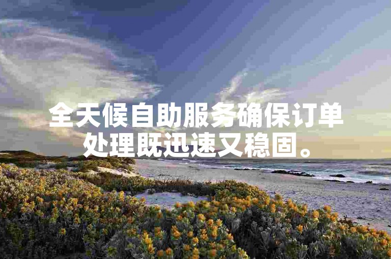 全天候自助服务确保订单处理既迅速又稳固。