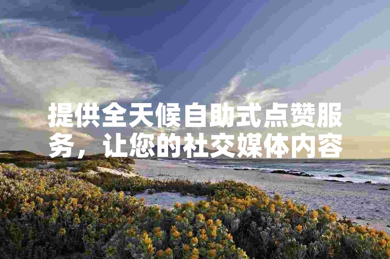 提供全天候自助式点赞服务，让您的社交媒体内容迅速获得关注。