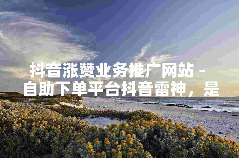 抖音涨赞业务推广网站 - 自助下单平台抖音雷神，是一个专门为抖音用户设计的在线服务平台，旨在帮助他们提升视频的曝光度和获赞数。