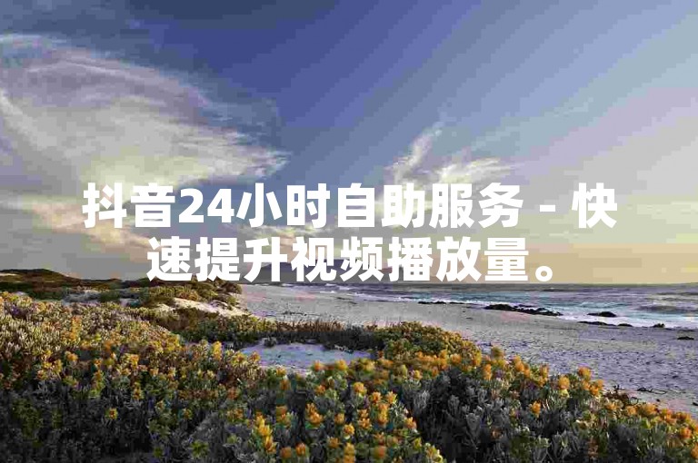 抖音24小时自助服务 - 快速提升视频播放量。