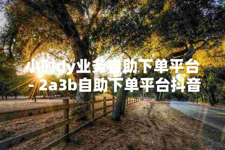 小时dy业务自助下单平台 - 2a3b自助下单平台抖音，这是一个提供抖音相关服务的平台。