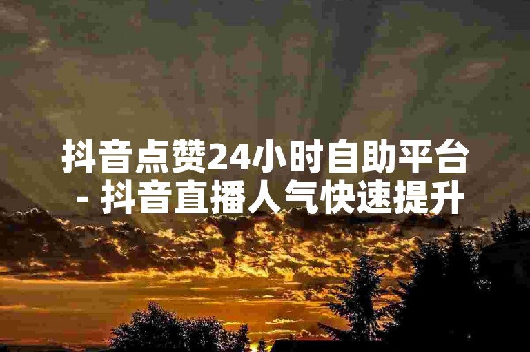 抖音点赞24小时自助平台 - 抖音直播人气快速提升服务