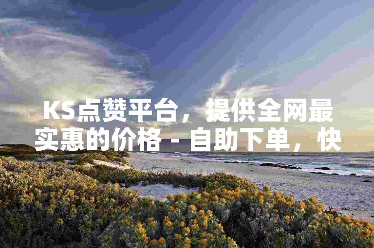 KS点赞平台，提供全网最实惠的价格 - 自助下单，快速获得ks业务点赞。