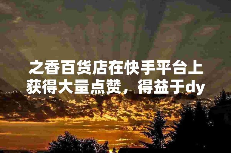 之香百货店在快手平台上获得大量点赞，得益于dy快手代网站提供的低价刷赞业务。