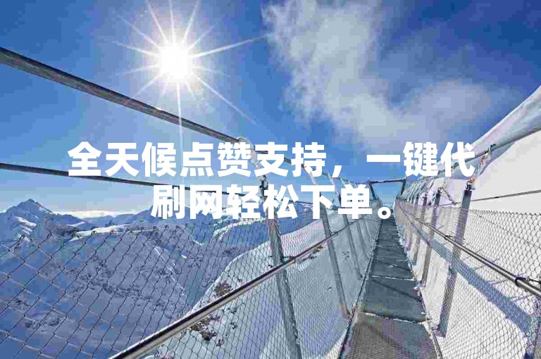 全天候点赞支持，一键代刷网轻松下单。