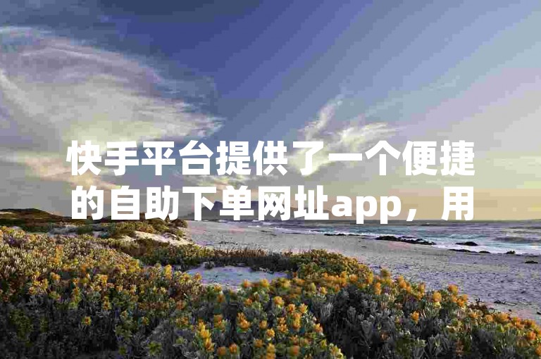 快手平台提供了一个便捷的自助下单网址app，用户可以通过它轻松进行热度自助下单。