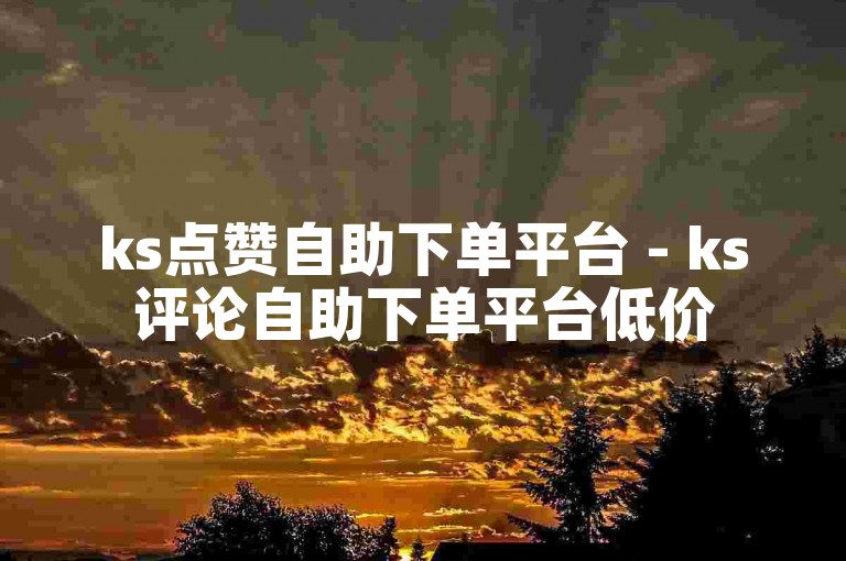 ks点赞自助下单平台 - ks评论自助下单平台低价