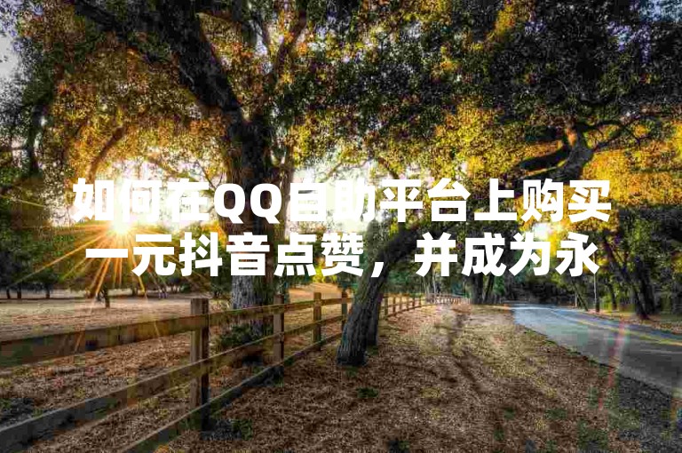 如何在QQ自助平台上购买一元抖音点赞，并成为永久会员以及进行抖币充值？