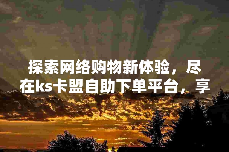 探索网络购物新体验，尽在ks卡盟自助下单平台，享受qq业务超值优惠。