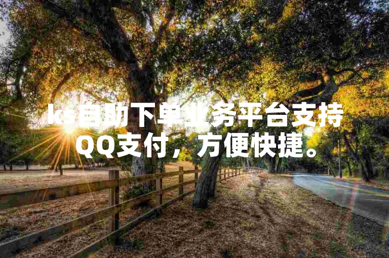 ks自助下单业务平台支持QQ支付，方便快捷。