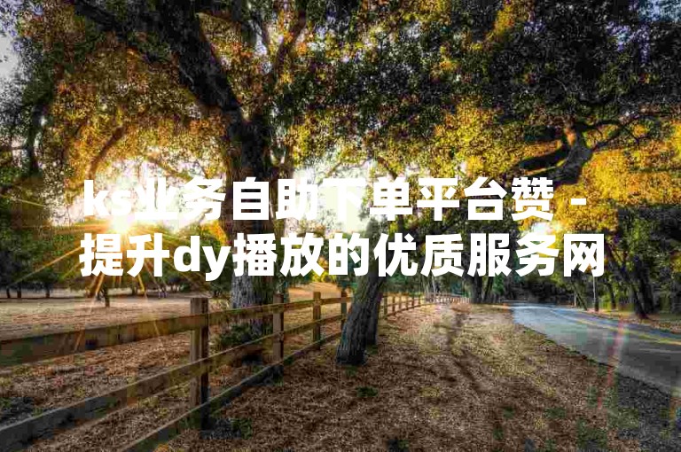 ks业务自助下单平台赞 - 提升dy播放的优质服务网站