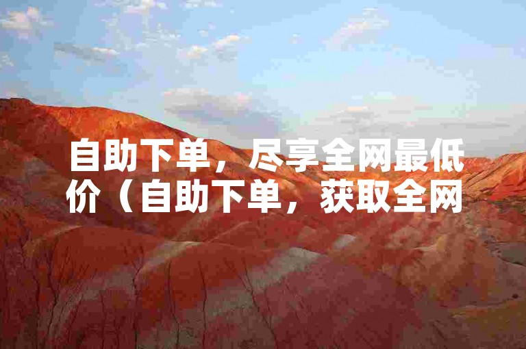 自助下单，尽享全网最低价（自助下单，获取全网最实惠的购物体验）