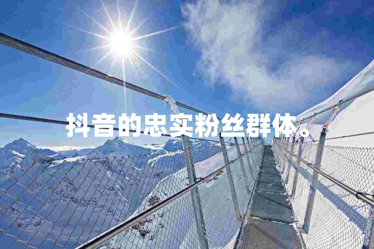 抖音的忠实粉丝群体。