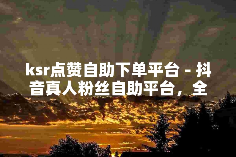 ksr点赞自助下单平台 - 抖音真人粉丝自助平台，全网最低价。