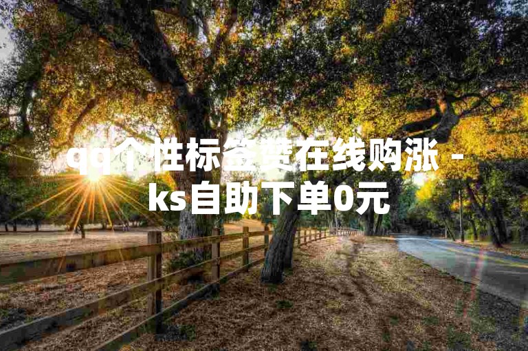 qq个性标签赞在线购涨 - ks自助下单0元