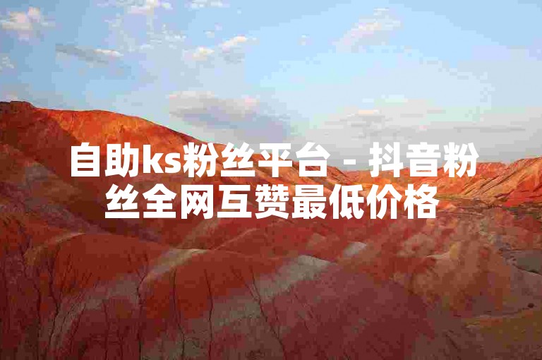 自助ks粉丝平台 - 抖音粉丝全网互赞最低价格
