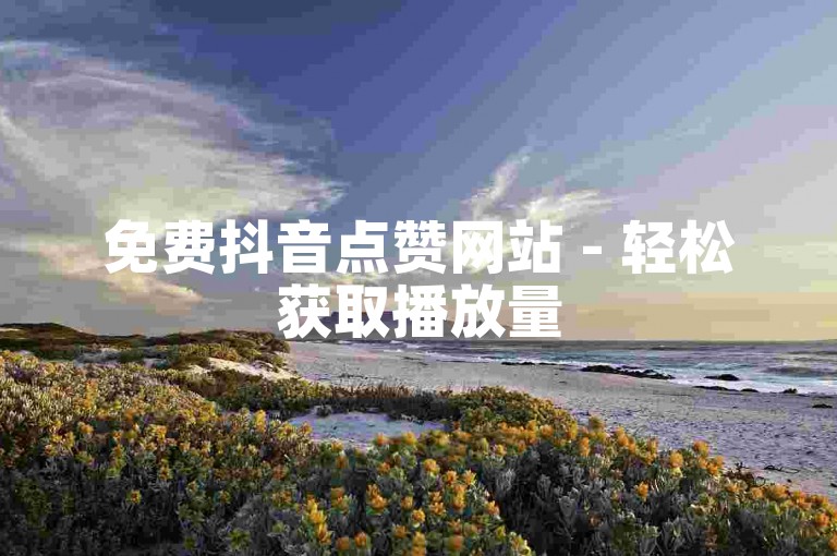免费抖音点赞网站 - 轻松获取播放量