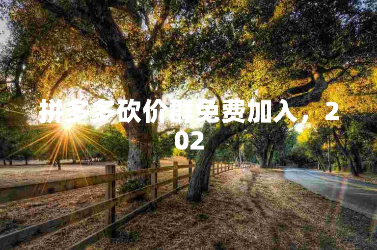 拼多多砍价群免费加入，2025年最新二维码已更新，欢迎扫码入群互助！