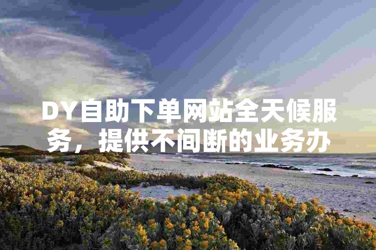 DY自助下单网站全天候服务，提供不间断的业务办理。