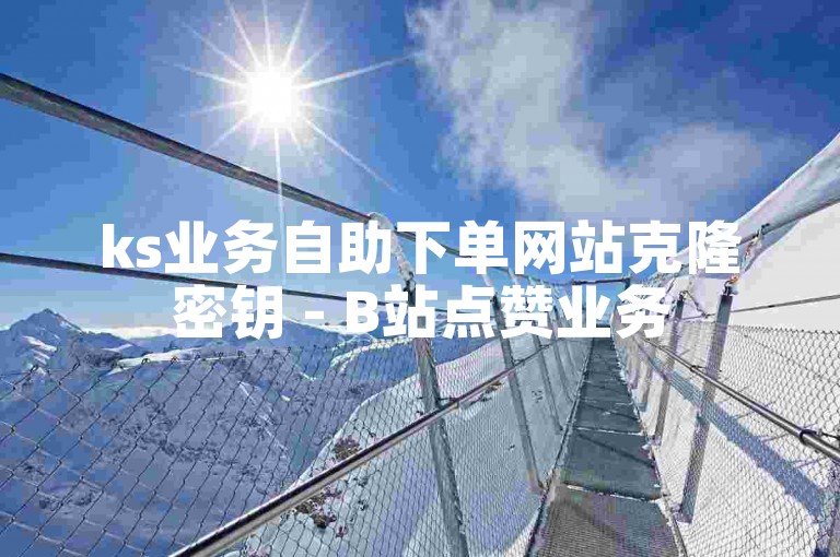 ks业务自助下单网站克隆密钥 - B站点赞业务