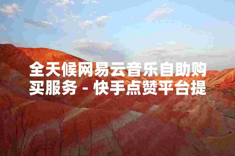全天候网易云音乐自助购买服务 - 快手点赞平台提供全网最优惠的价格，啊豪。