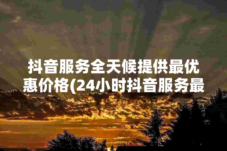 抖音服务全天候提供最优惠价格(24小时抖音服务最低价)。