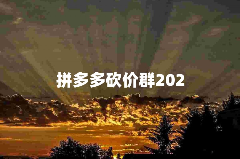 拼多多砍价群2025年最新免费加入方式。