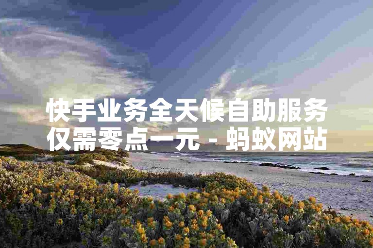 快手业务全天候自助服务仅需零点一元 - 蚂蚁网站提供快手下单平台。