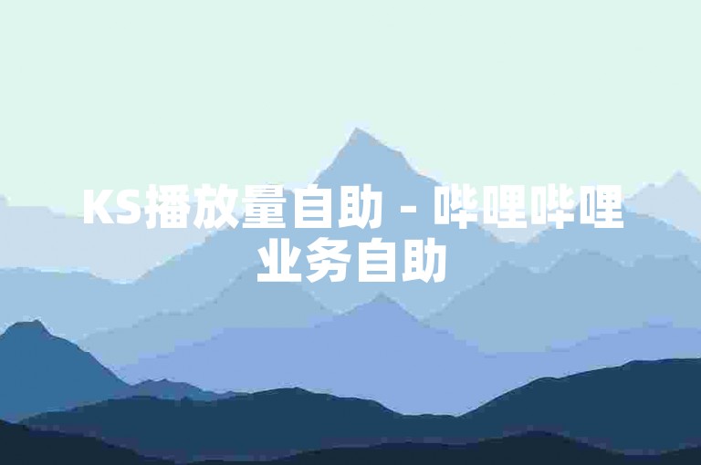 KS播放量自助 - 哔哩哔哩业务自助