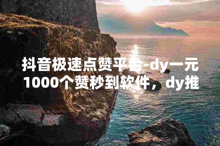 抖音极速点赞平台-dy一元1000个赞秒到软件，dy推广自助网站低价。