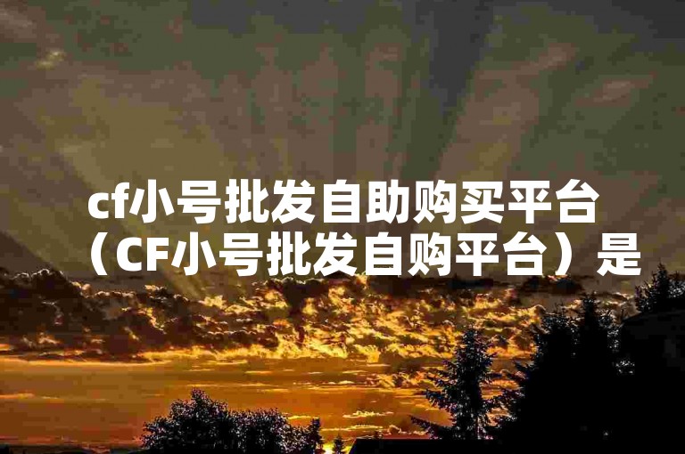 cf小号批发自助购买平台（CF小号批发自购平台）是一个方便玩家获取游戏账号的服务。