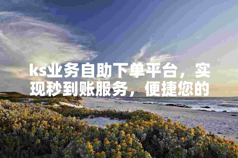 ks业务自助下单平台，实现秒到账服务，便捷您的卡网使用体验。