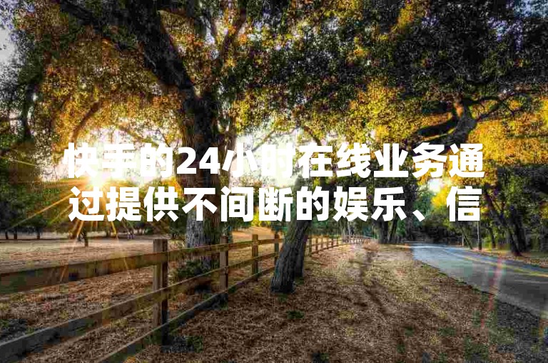 快手的24小时在线业务通过提供不间断的娱乐、信息和社交互动，有效满足了用户对即时内容和持续陪伴的需求。