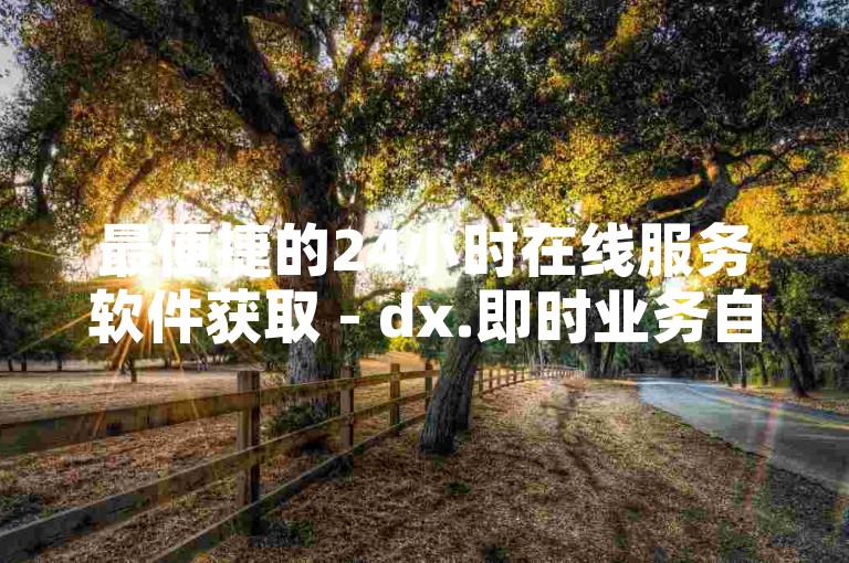 最便捷的24小时在线服务软件获取 - dx.即时业务自助平台