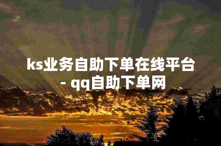 ks业务自助下单在线平台 - qq自助下单网