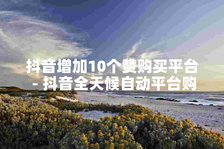 抖音增加10个赞购买平台 - 抖音全天候自动平台购买步骤