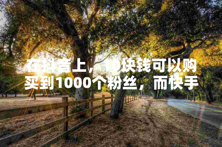 在抖音上，10块钱可以购买到1000个粉丝，而快手和抖音的免费播放量网站则提供了一种无需付费就能增加视频播放量的方式。