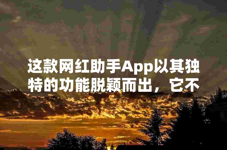这款网红助手App以其独特的功能脱颖而出，它不仅提供了快手免费点赞的便捷入口，还集成了拼多多刷助力软件，为用户带来全方位的社交媒体互动体验，让你轻松成为网络热点。