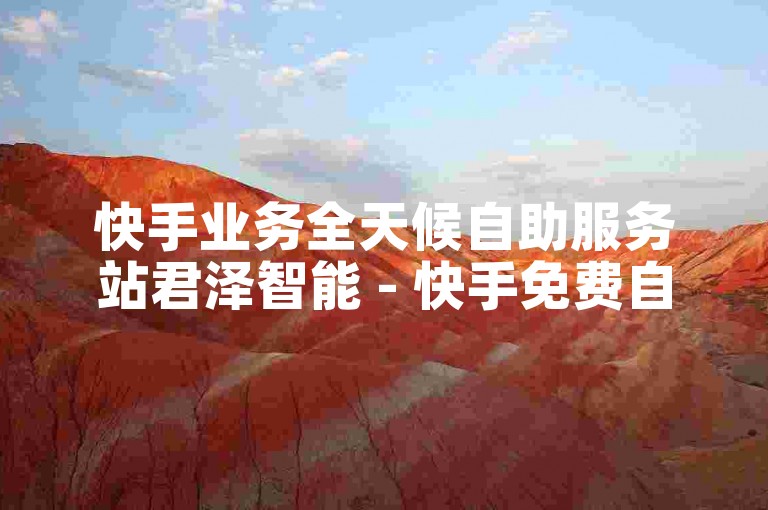 快手业务全天候自助服务站君泽智能 - 快手免费自助下单
