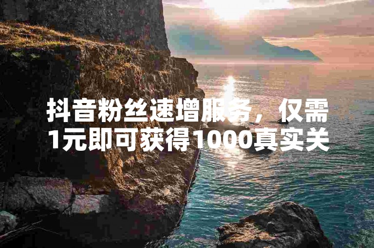 抖音粉丝速增服务，仅需1元即可获得1000真实关注者-蜜蜂自助平台抖音粉丝购买。