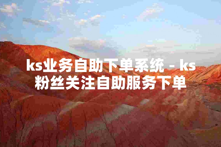 ks业务自助下单系统 - ks粉丝关注自助服务下单