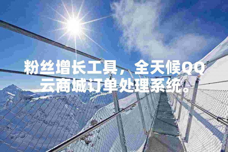 粉丝增长工具，全天候QQ云商城订单处理系统。