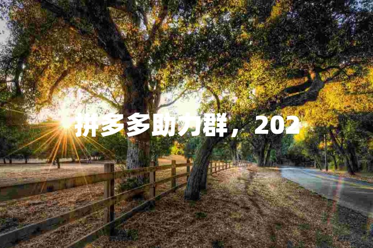 拼多多助力群，2025年互帮互助，一起多多助力刷人。