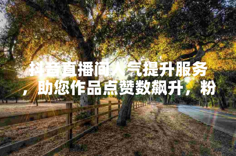 抖音直播间人气提升服务，助您作品点赞数飙升，粉丝群体快速增长的专业平台。