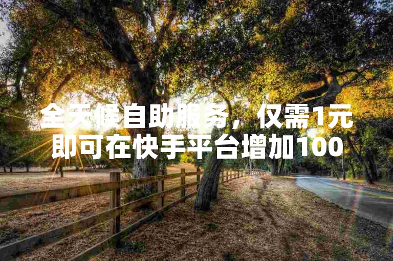 全天候自助服务，仅需1元即可在快手平台增加100粉丝。