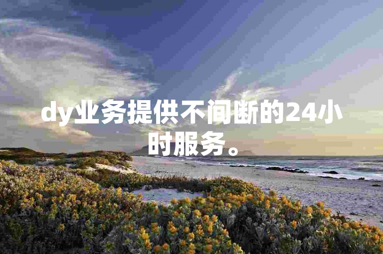 dy业务提供不间断的24小时服务。